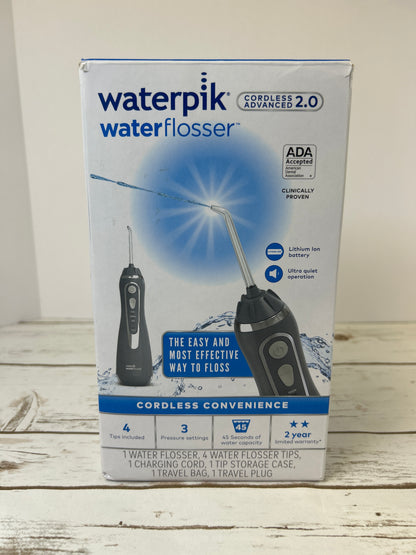 Waterpik Cordless Advanced 2.0 Water Flosser For Teeth, Gums, Braces, Dental Care With Travel Bag and 4 Tips, ADA Accepted, Rechargeable, Portable, and Waterproof, Gray WP-587