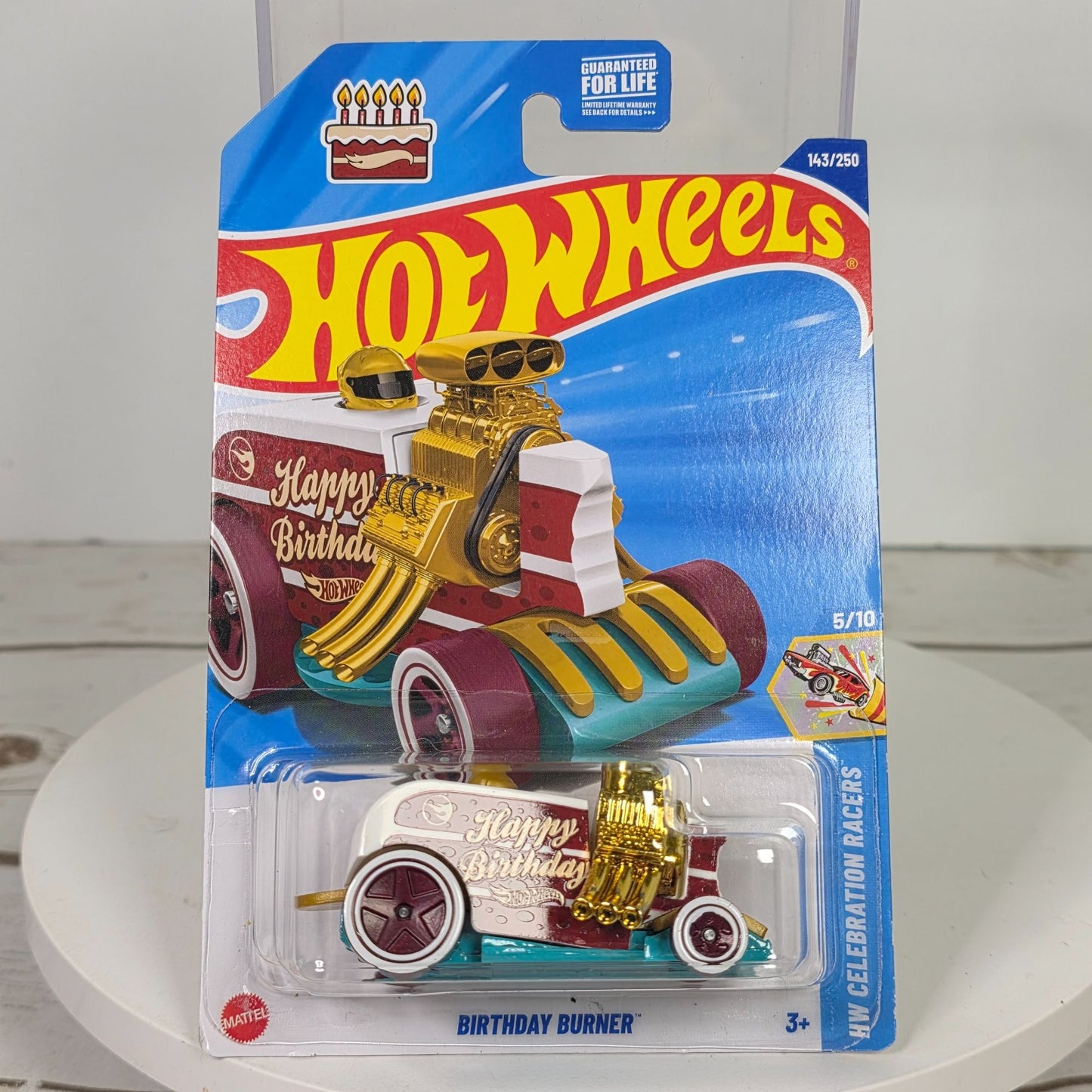 Hot Wheels 2025 G Case Treasure Hunt Birthday Burner Happy Birthday Racer Toy Car Collectible Limited Edition