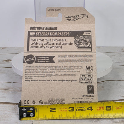 Hot Wheels 2025 G Case Treasure Hunt Birthday Burner Happy Birthday Racer Toy Car Collectible Limited Edition