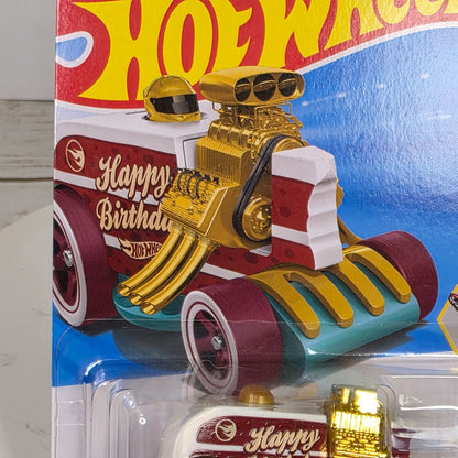 Hot Wheels 2025 G Case Treasure Hunt Birthday Burner Happy Birthday Racer Toy Car Collectible Limited Edition