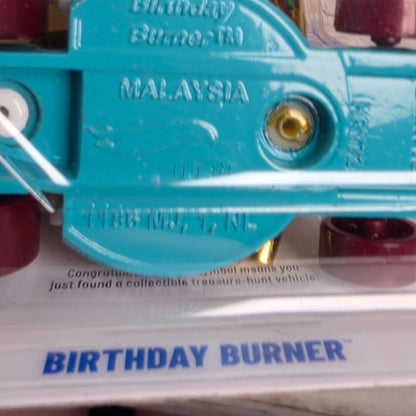 Hot Wheels 2025 G Case Treasure Hunt Birthday Burner Happy Birthday Racer Toy Car Collectible Limited Edition