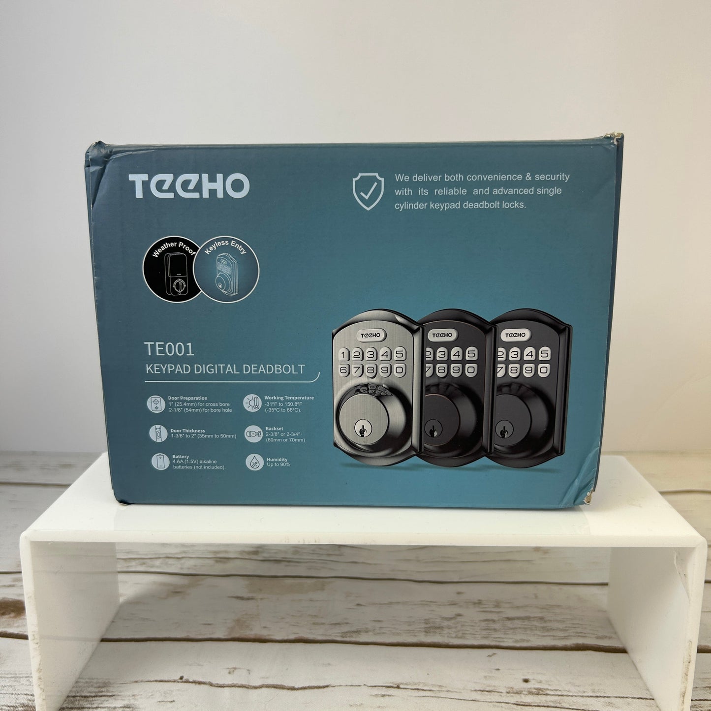 Teeho TE001 Keypad Digital Deadbolt Lock Satin Nickel