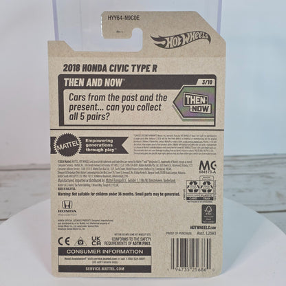 Hot Wheels 2018 Honda Civic Type R Diecast Model Car 1:64 Scale Collectible