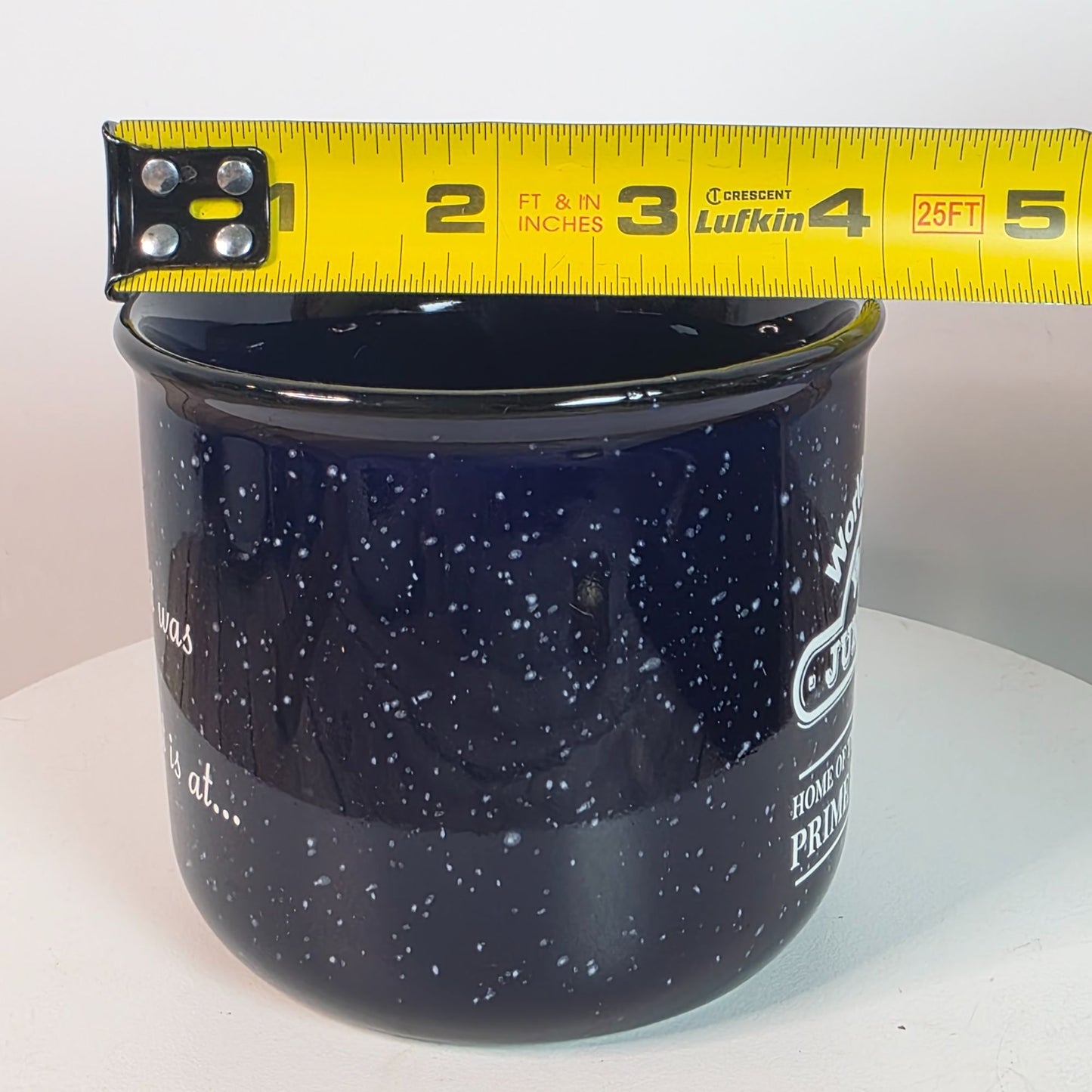 Vintage World Famous Back 40 Junction Blue Ceramic Mug