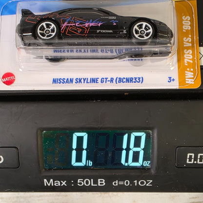 2025 Hot Wheels Nissan Skyline GT-R (BCNR33) Die-Cast 1:64 Scale Car With Vibrant Graphics