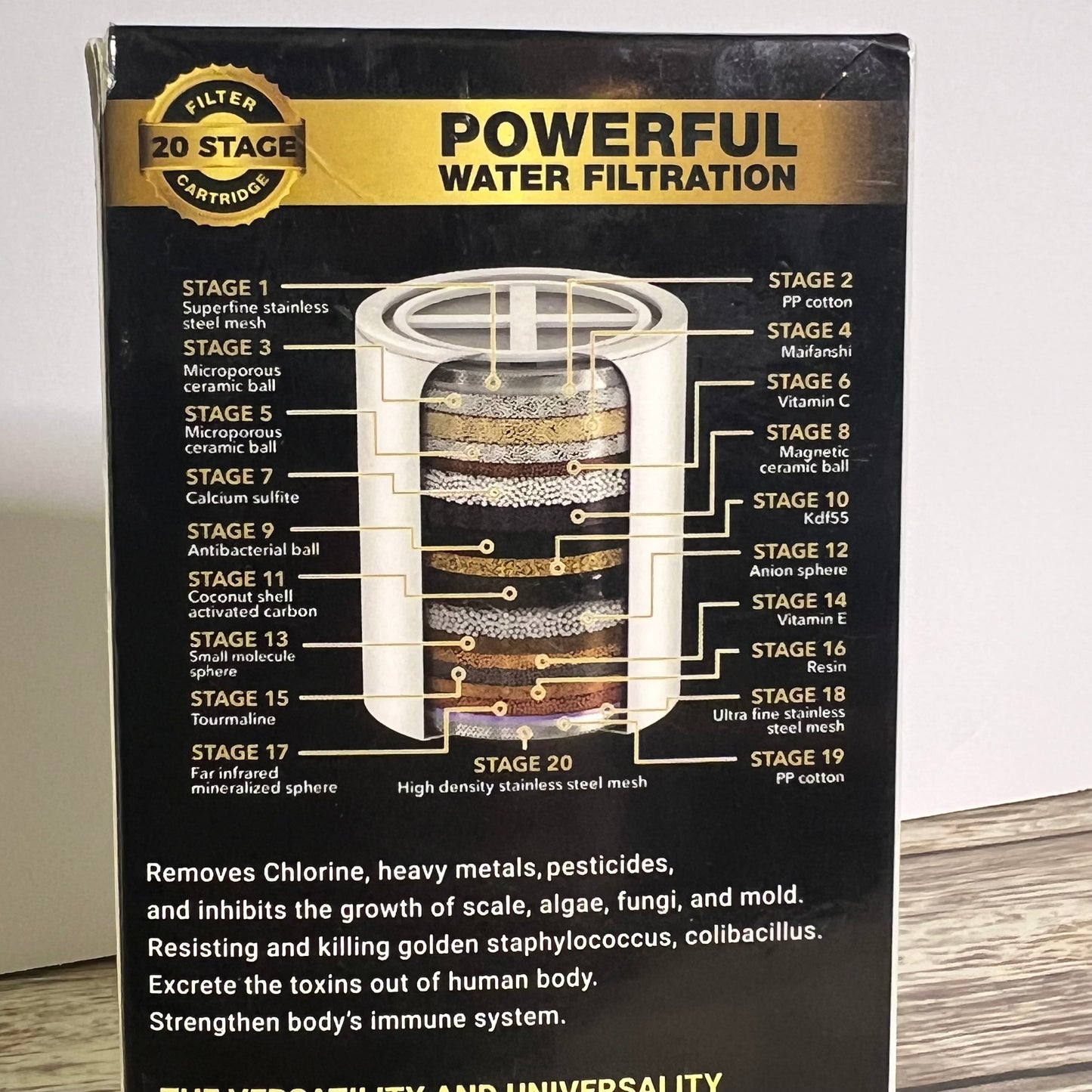 NIOB New Aqua Home Group Universal High Performance Shower Filter Chrome X0031TSIBB