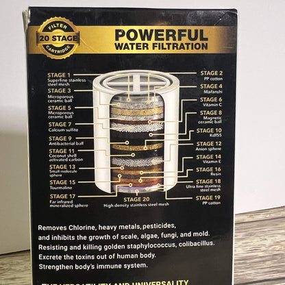 NIOB New Aqua Home Group Universal High Performance Shower Filter Chrome X0031TSIBB