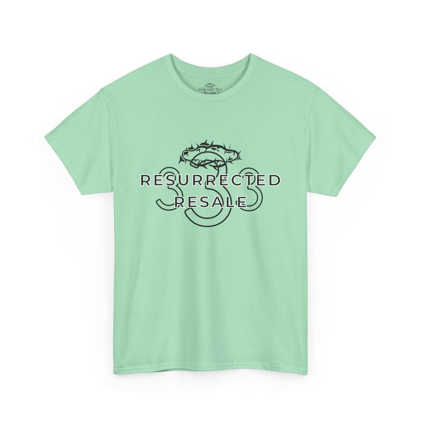 Resurrected Resale Tee - Unisex Heavy Cotton Shirt for Faith, Hope, Love, Gift for Religious Occasions, Everyday Wear