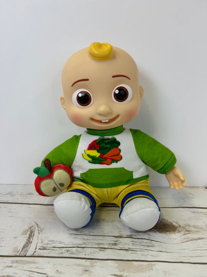 CoComelon Snack Time JJ Plush Doll Apple Sings “Yes Yes Vegetables” Song Phrases