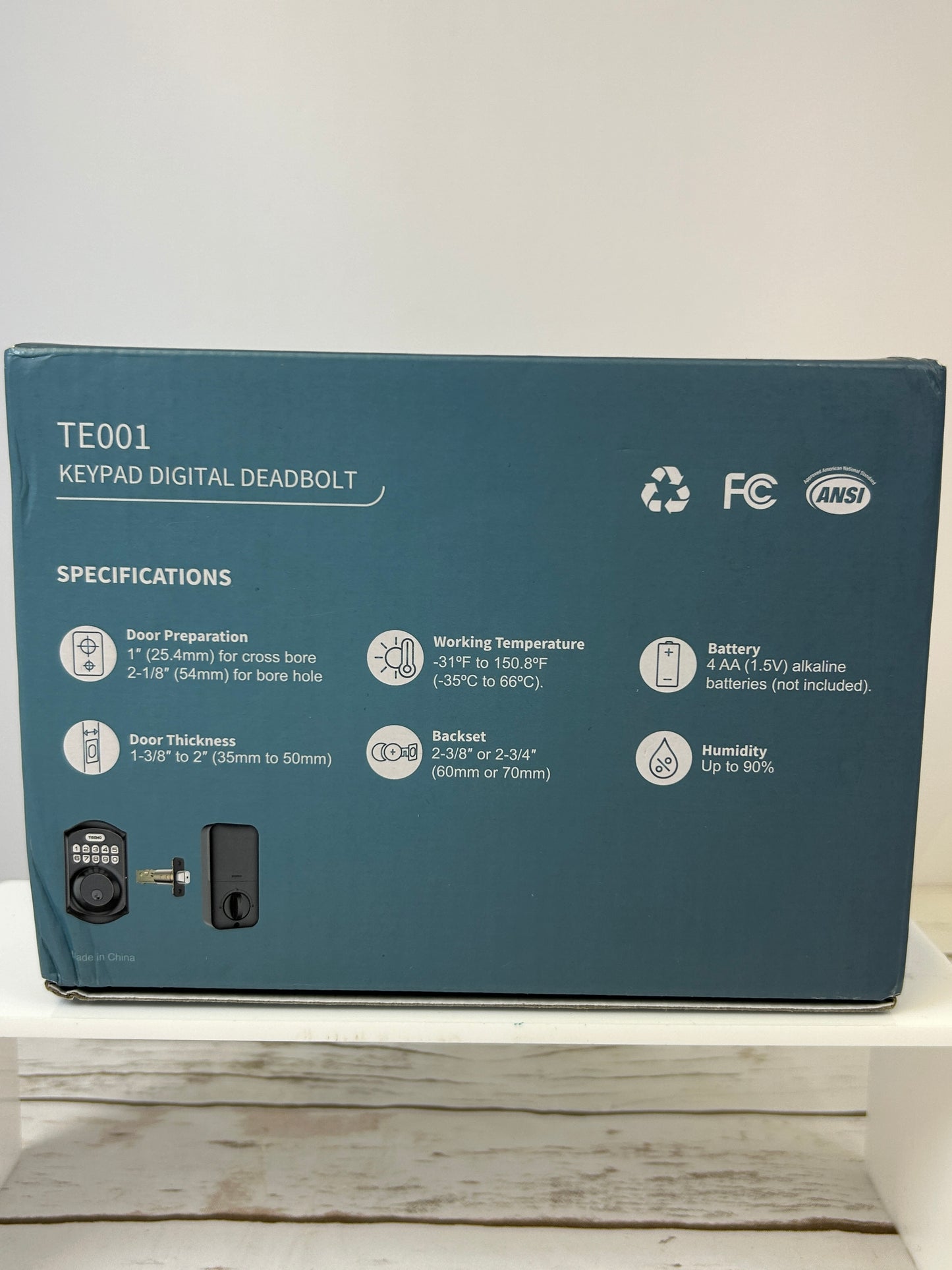 Teeho TE001 Keypad Digital Deadbolt Lock Satin Nickel