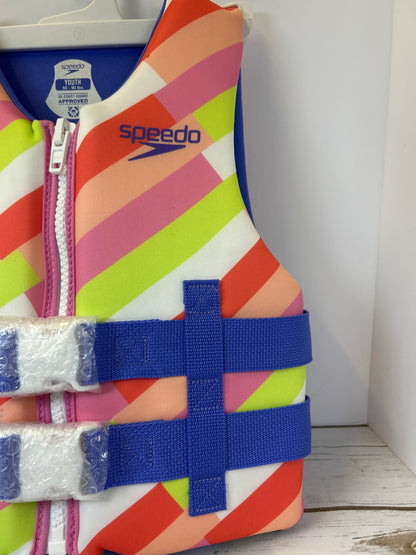 Speedo Youth PFD Life Jacket Vest (TARGET) - Pink Parasol (NEW) Youth 50-90lbs