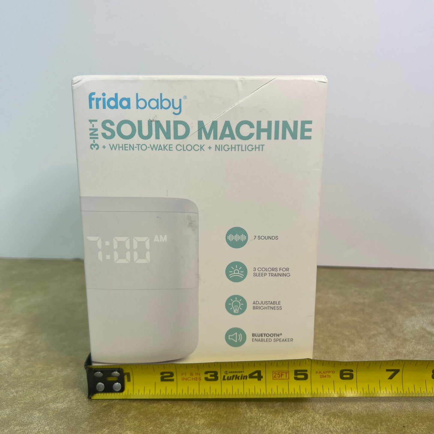 New Frida 3-In-1 Baby Sound Machine When-To-Wake Clock + Nightlight