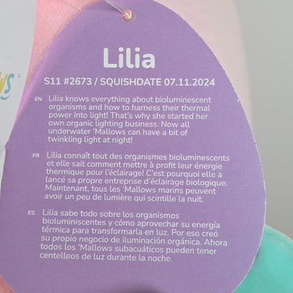 Squishmallows 12-Inch Lilia The Dragon Plush Toy Original Jazwares Soft Cuddly Collectible Pink & Green