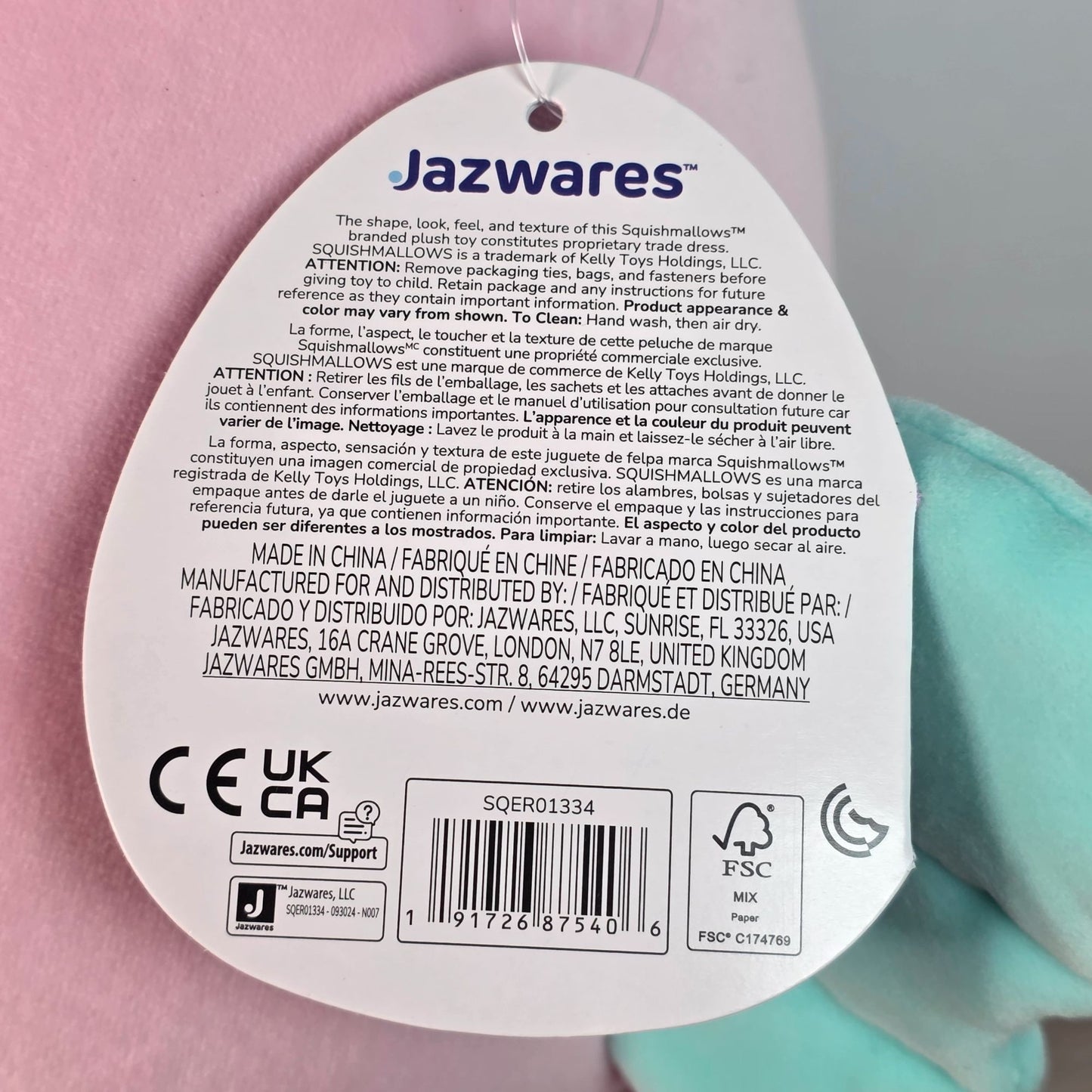 Squishmallows 12-Inch Lilia The Dragon Plush Toy Original Jazwares Soft Cuddly Collectible Pink & Green