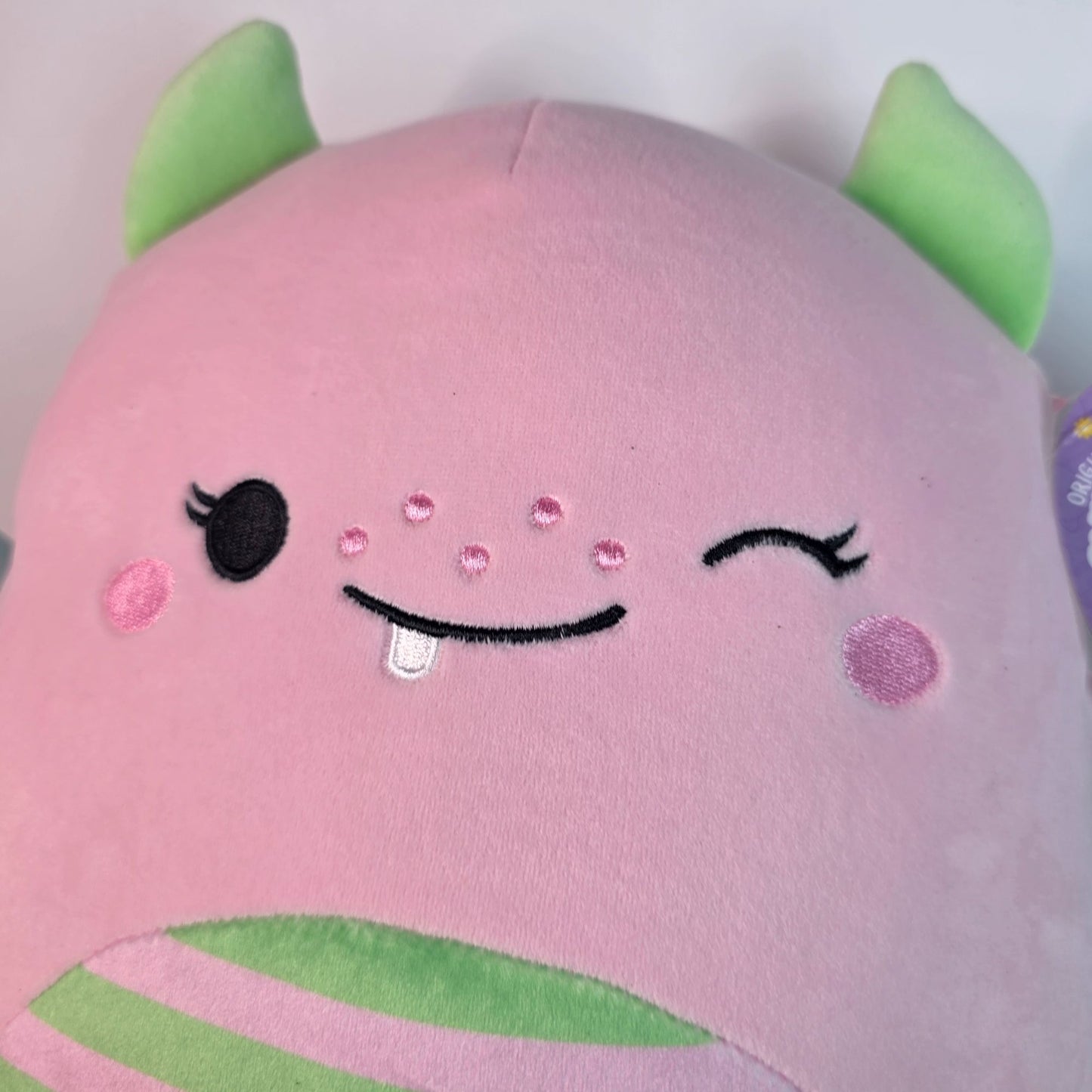 Squishmallows 12-Inch Lilia The Dragon Plush Toy Original Jazwares Soft Cuddly Collectible Pink & Green