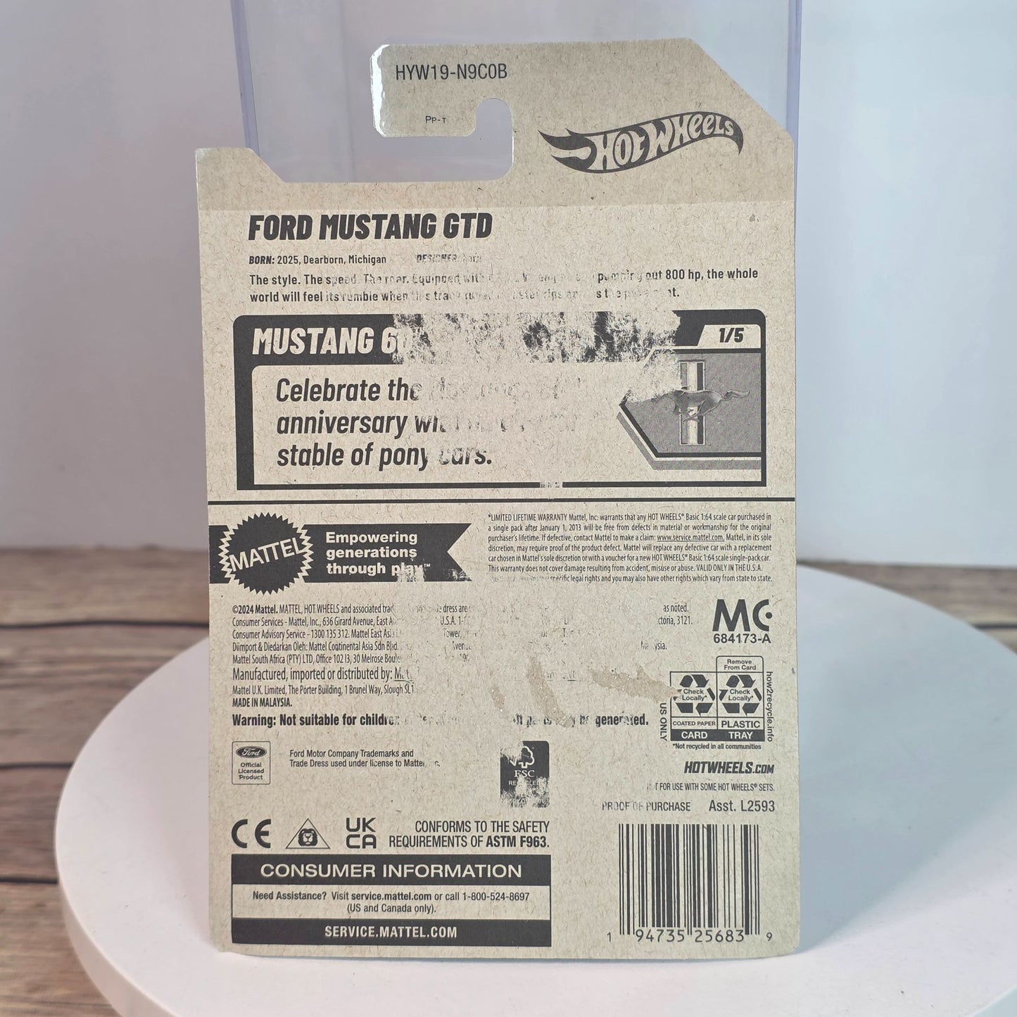 Hot Wheels Ford Mustang GTD 2025 Die-Cast Toy Car Model 34/250 Limited Edition