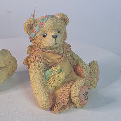 Vintage Bucky & Brenda Hamilton Gifts Figurines 1993 How I Love Being Friends With You 3" Resin Bears