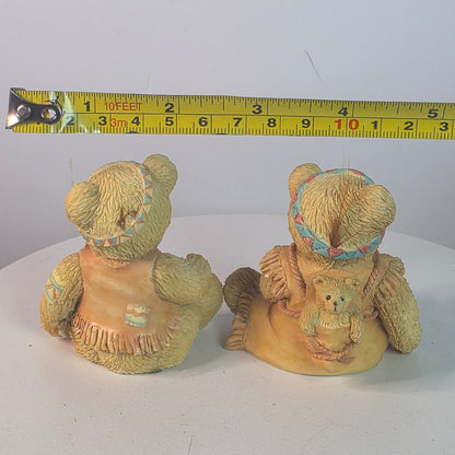 Vintage Bucky & Brenda Hamilton Gifts Figurines 1993 How I Love Being Friends With You 3" Resin Bears