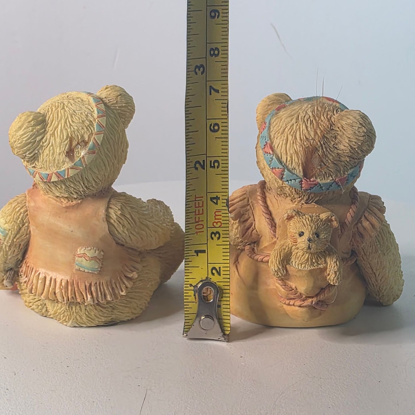 Vintage Bucky & Brenda Hamilton Gifts Figurines 1993 How I Love Being Friends With You 3" Resin Bears