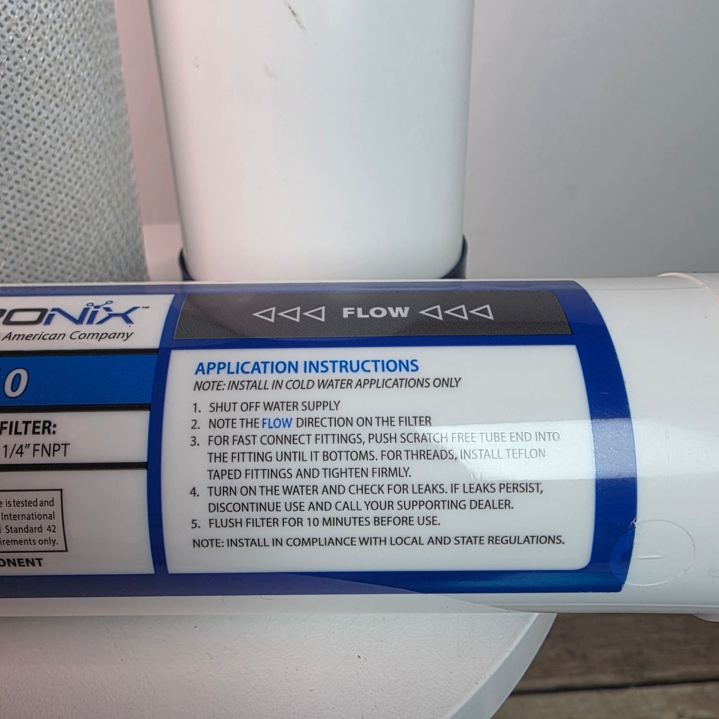 Hydronix ICF-10 Inline Coconut Filter NSF 2000 Gal 2 X 10 1/4 FNPT Chlorine Odor Reduction