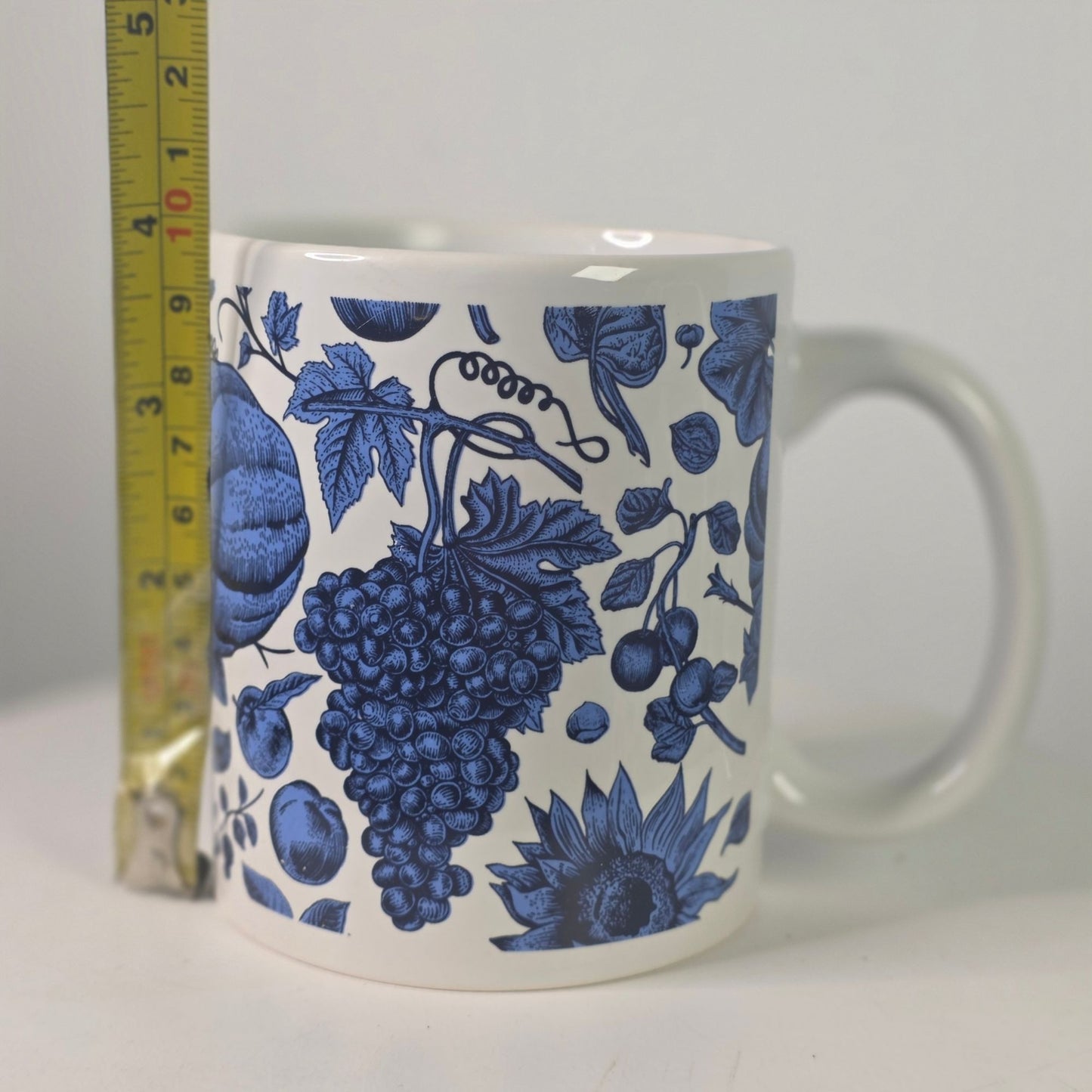 Set 4 Royal Norfolk Blueberry Stoneware Mugs Coffee Tea Farmhouse New