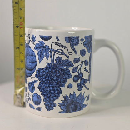 Set 4 Royal Norfolk Blueberry Stoneware Mugs Coffee Tea Farmhouse New