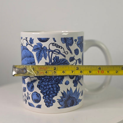 Set 4 Royal Norfolk Blueberry Stoneware Mugs Coffee Tea Farmhouse New
