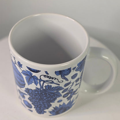 Set 4 Royal Norfolk Blueberry Stoneware Mugs Coffee Tea Farmhouse New