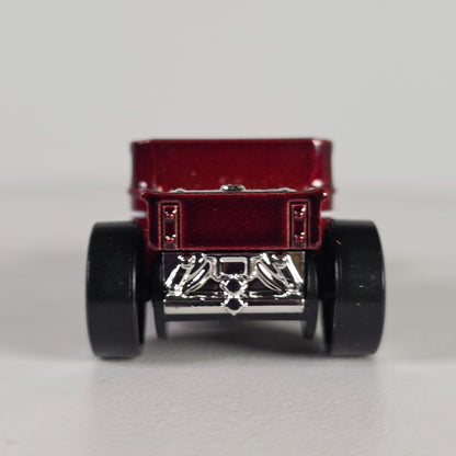 2005 Hot Wheels Bone Shaker Red Die-Cast Car With Skull Grill & Chrome Details