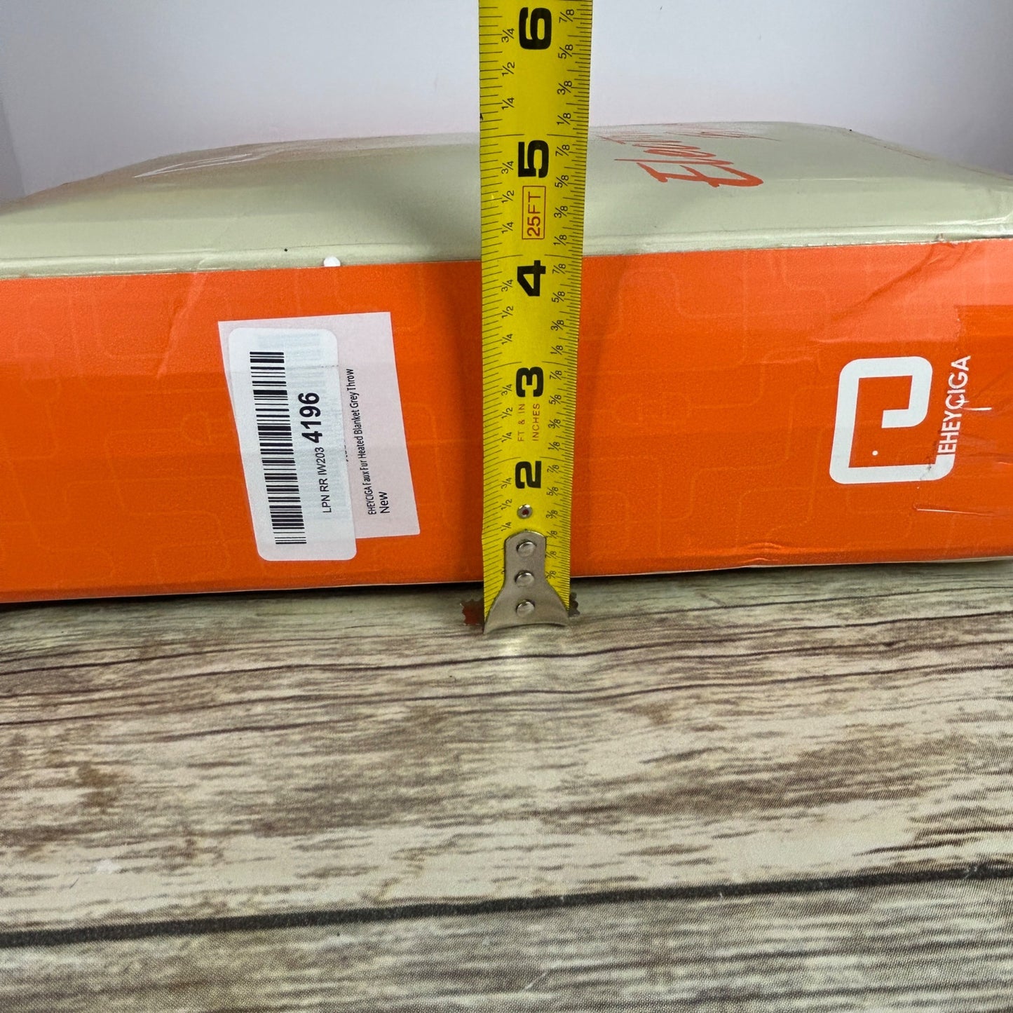 Eheyciga Faux Fur Heated Electric Blanket Grey Throw