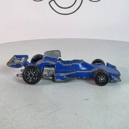 Vintage Yatming Tyrrell Elf F1 Diecast Toy Car Blue Model No. 1070 Made In Hong Kong Pre-Owned Collectible