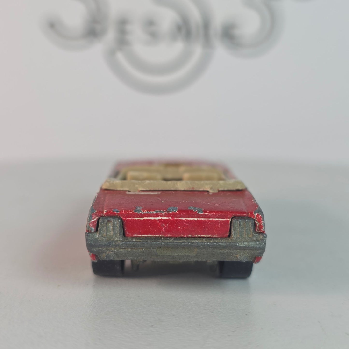 Vintage Hot Wheels '65 Mustang Convertible Red Tan Interior Hong Kong Base Loose