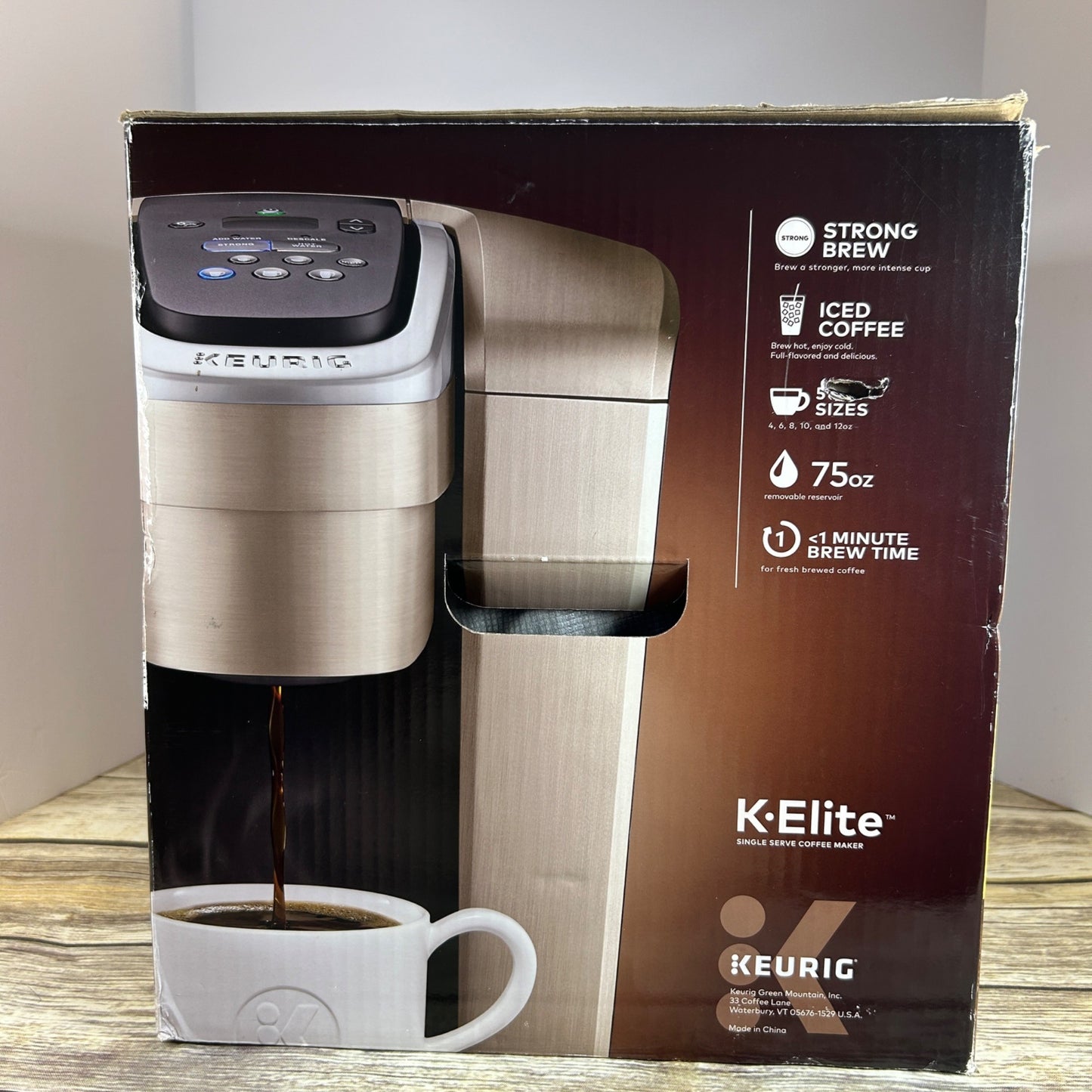Keurig K-Elite Single Serve Coffee Maker With Iced Coffee Capability & 75oz Reservoir