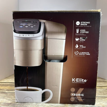 Keurig K-Elite Single Serve Coffee Maker With Iced Coffee Capability & 75oz Reservoir