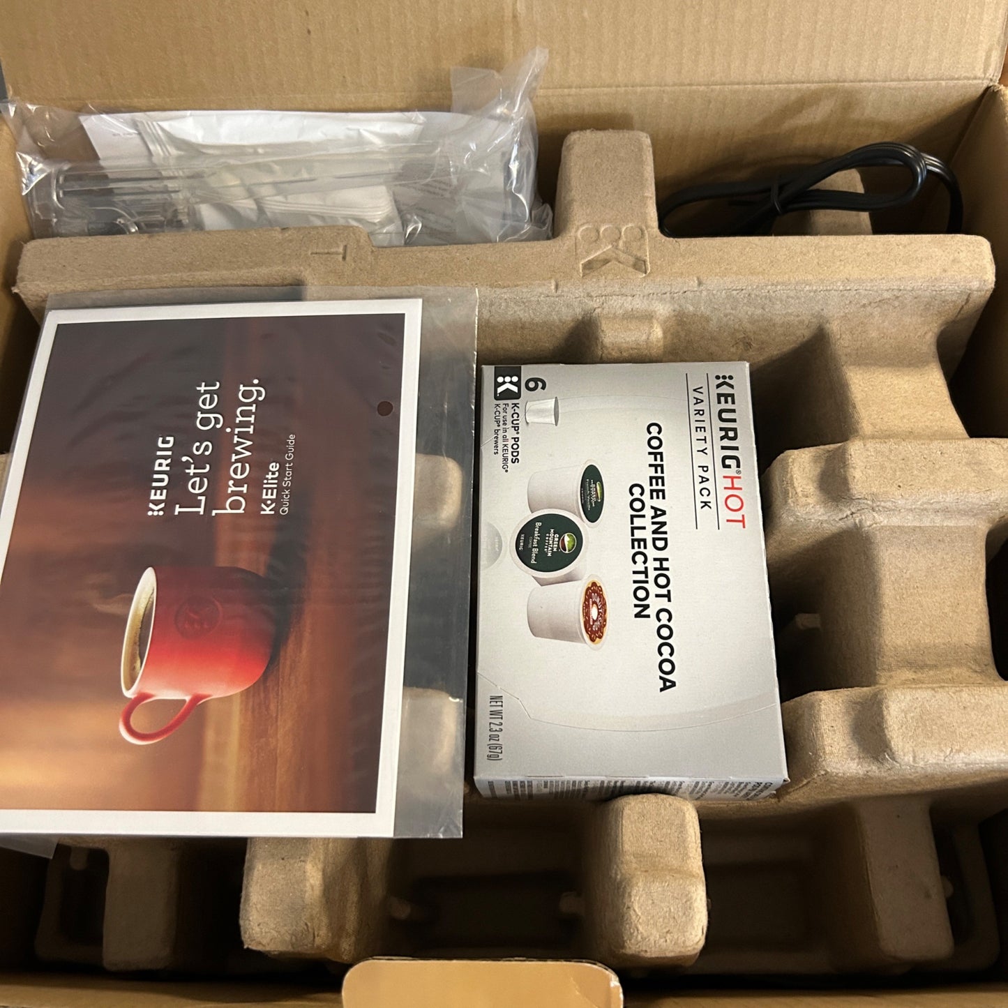 Keurig K-Elite Single Serve Coffee Maker With Iced Coffee Capability & 75oz Reservoir