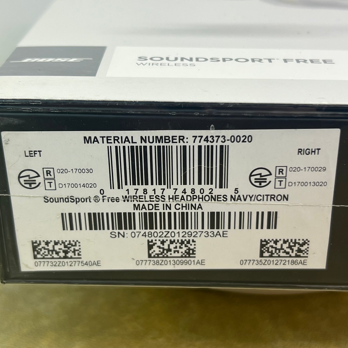 NEW NIB BOSE SoundSport Free Wireless EarBuds Headphones