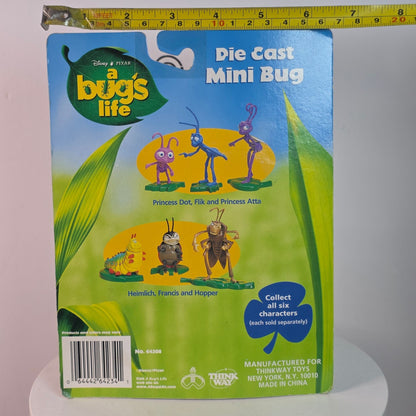 Disney A Bug's Life Flik Figure Die Cast Mini Bug New Rare Vintage Thinkway