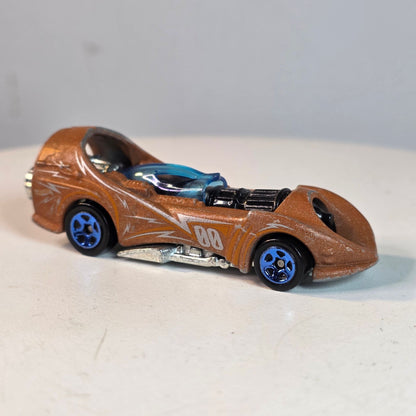 Hot Wheels 1995 Power Rocket 2014 Edition Die-Cast Car With Metallic Copper Body & Blue Accents