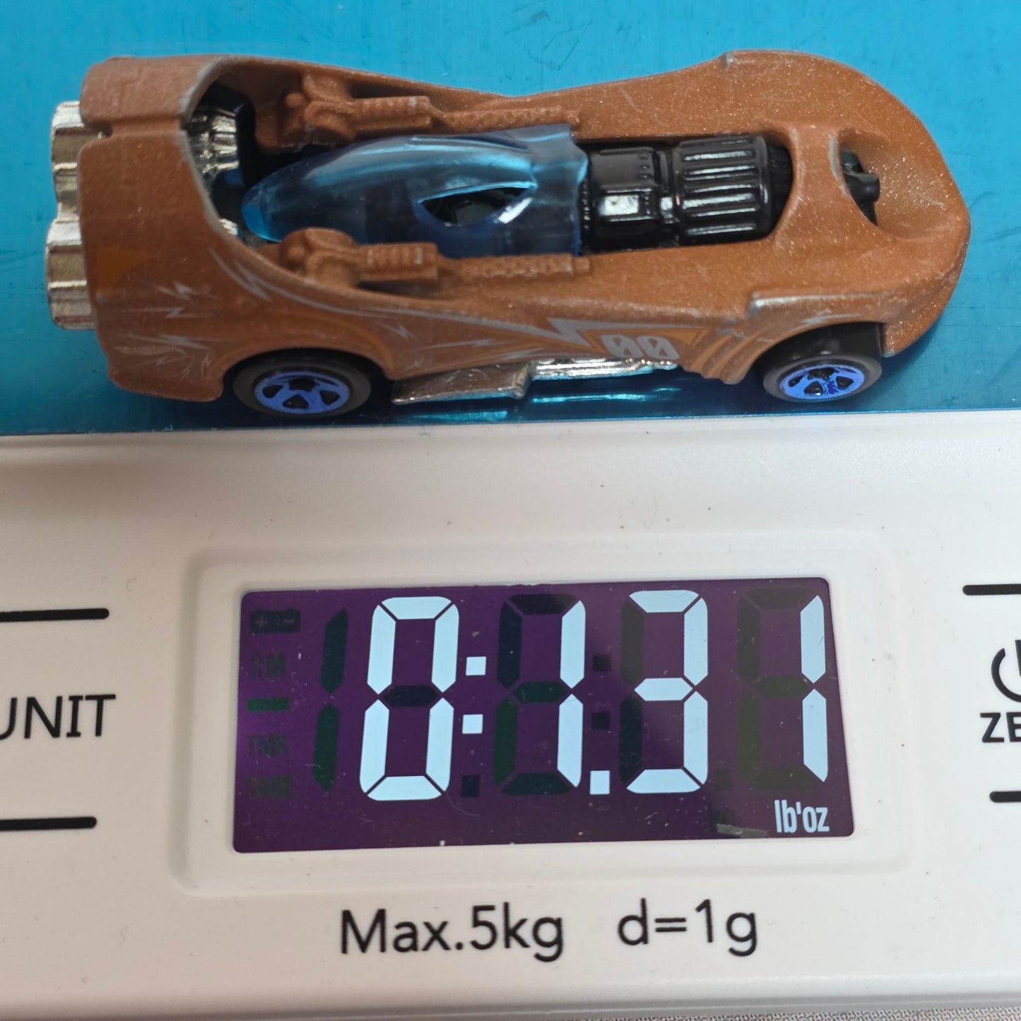 Hot Wheels 1995 Power Rocket 2014 Edition Die-Cast Car With Metallic Copper Body & Blue Accents