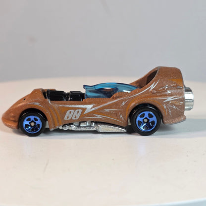 Hot Wheels 1995 Power Rocket 2014 Edition Die-Cast Car With Metallic Copper Body & Blue Accents