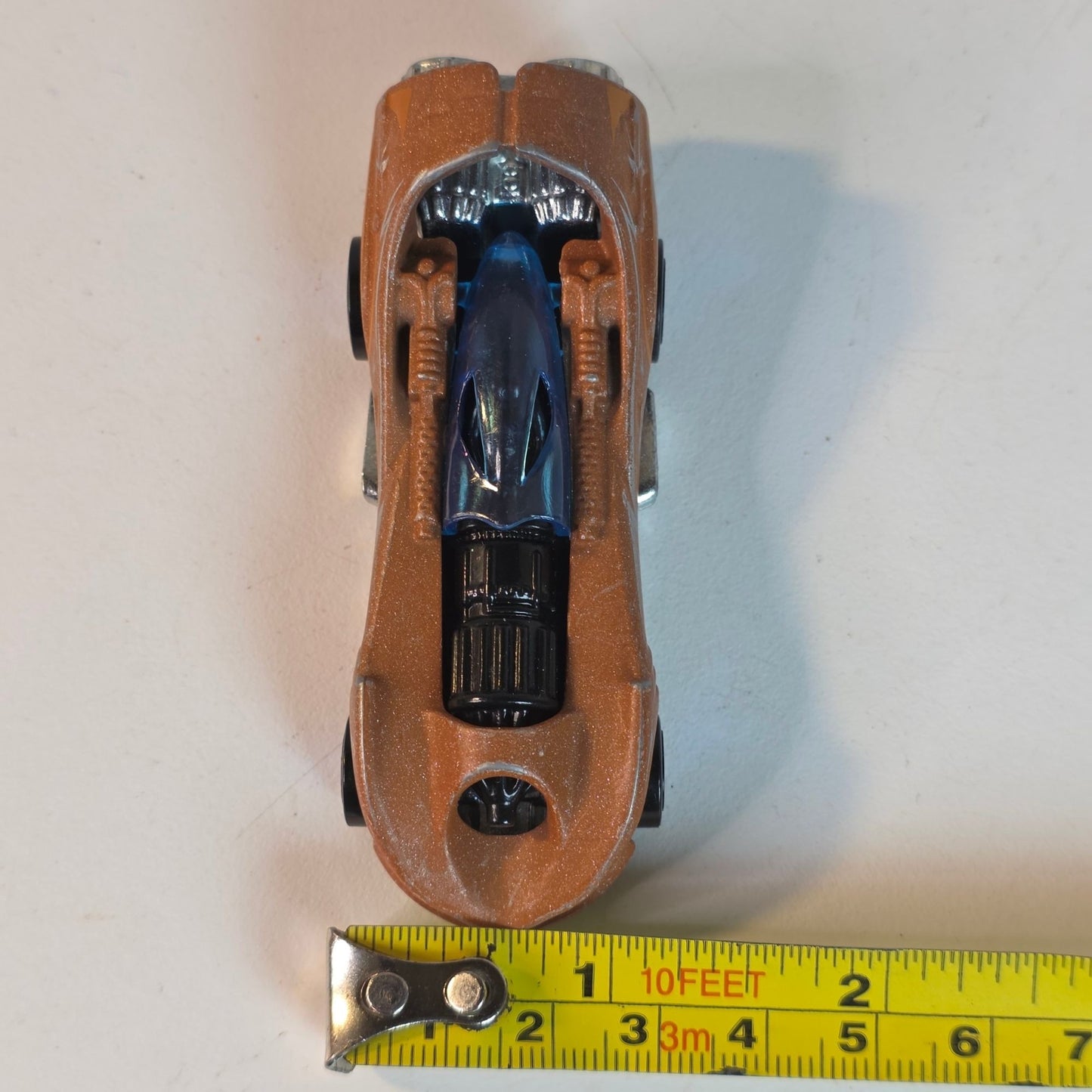 Hot Wheels 1995 Power Rocket 2014 Edition Die-Cast Car With Metallic Copper Body & Blue Accents