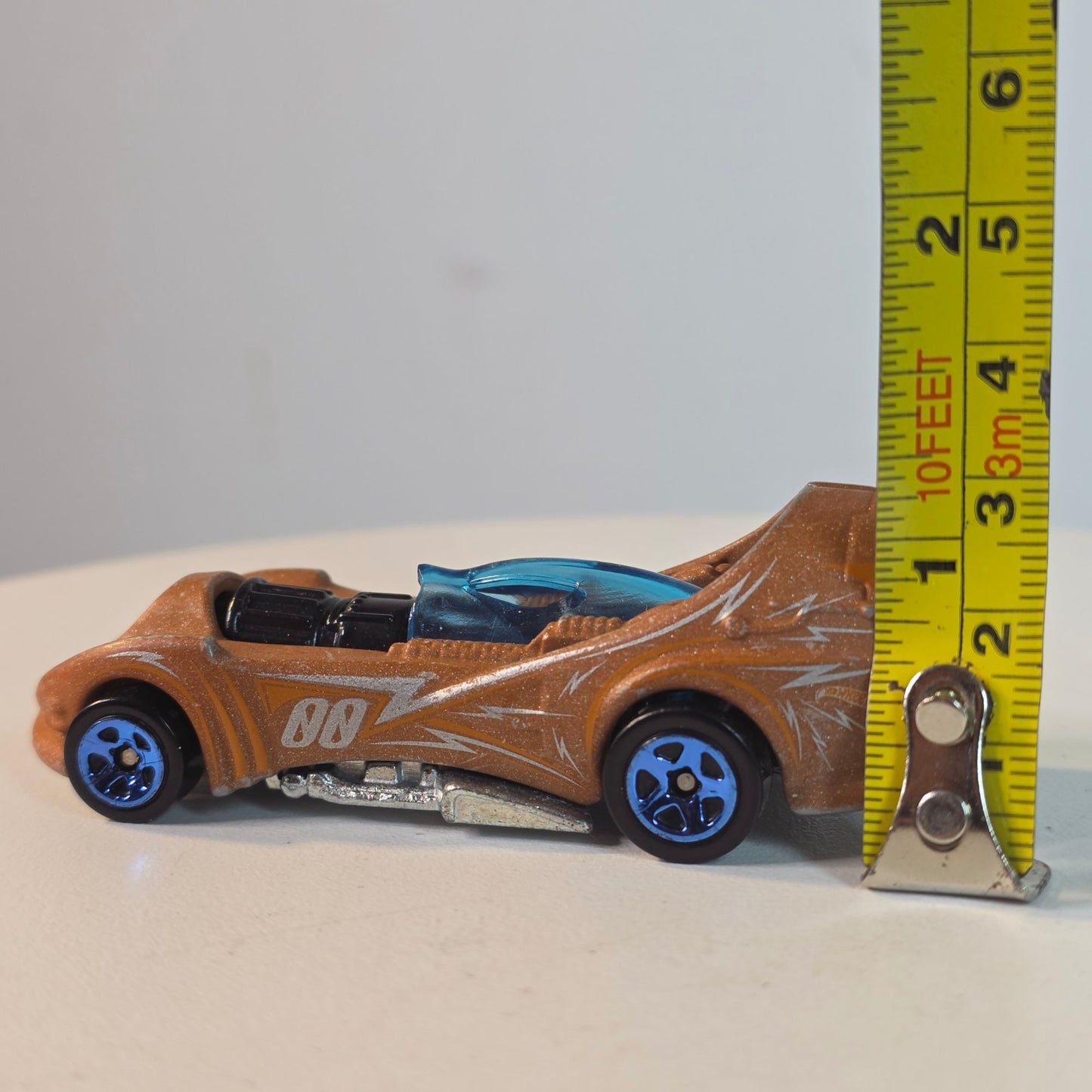 Hot Wheels 1995 Power Rocket 2014 Edition Die-Cast Car With Metallic Copper Body & Blue Accents