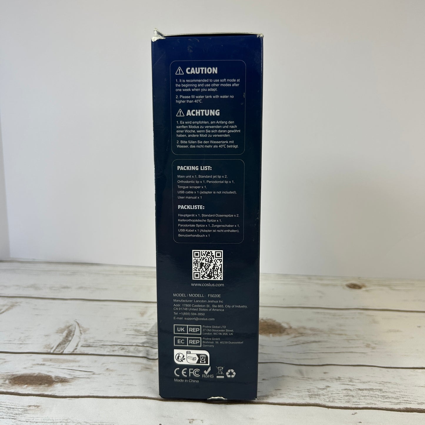 NIOB New COSLUS Cordless Water Dental Flosser, Portable Teeth Pick, 300ML Rechargeable Tooth Irrigator for Teeth Cleaning, Black