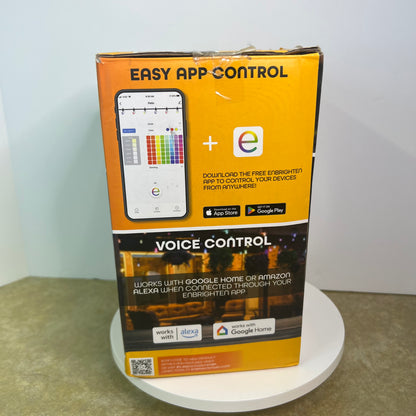 Eco Scapes Wi-Fi LED Shatterproof Cafe Lights 12 Bulbs 24 Feet 62 Colors