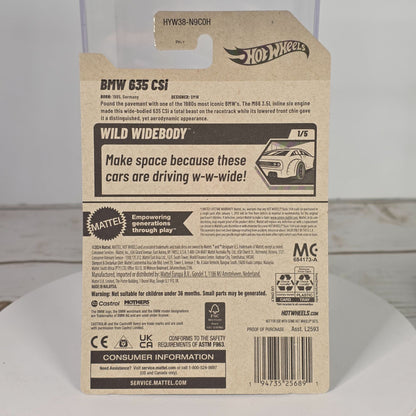 Hot Wheels BMW 635 CSi 2025 Collectible Die-Cast Car 1:5 Wild Widebody Series Black W/Gold Accents 185/250 Limited Edition