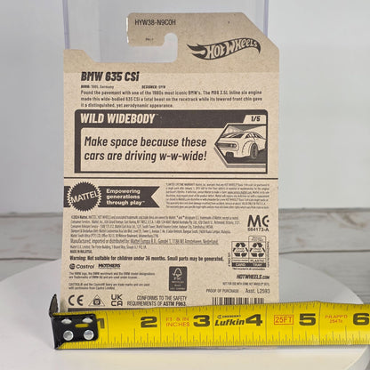 Hot Wheels BMW 635 CSi 2025 Collectible Die-Cast Car 1:5 Wild Widebody Series Black W/Gold Accents 185/250 Limited Edition