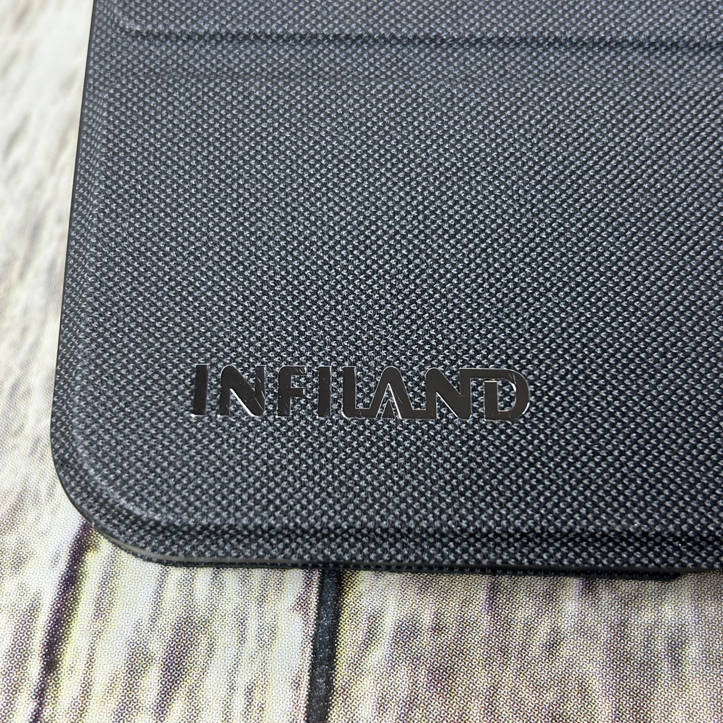 Infiland 360° Rotating Black Crystal Acrylic Transparent Back Protective Case For iPad Pro 12.9 Inch