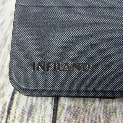 Infiland 360° Rotating Black Crystal Acrylic Transparent Back Protective Case For iPad Pro 12.9 Inch