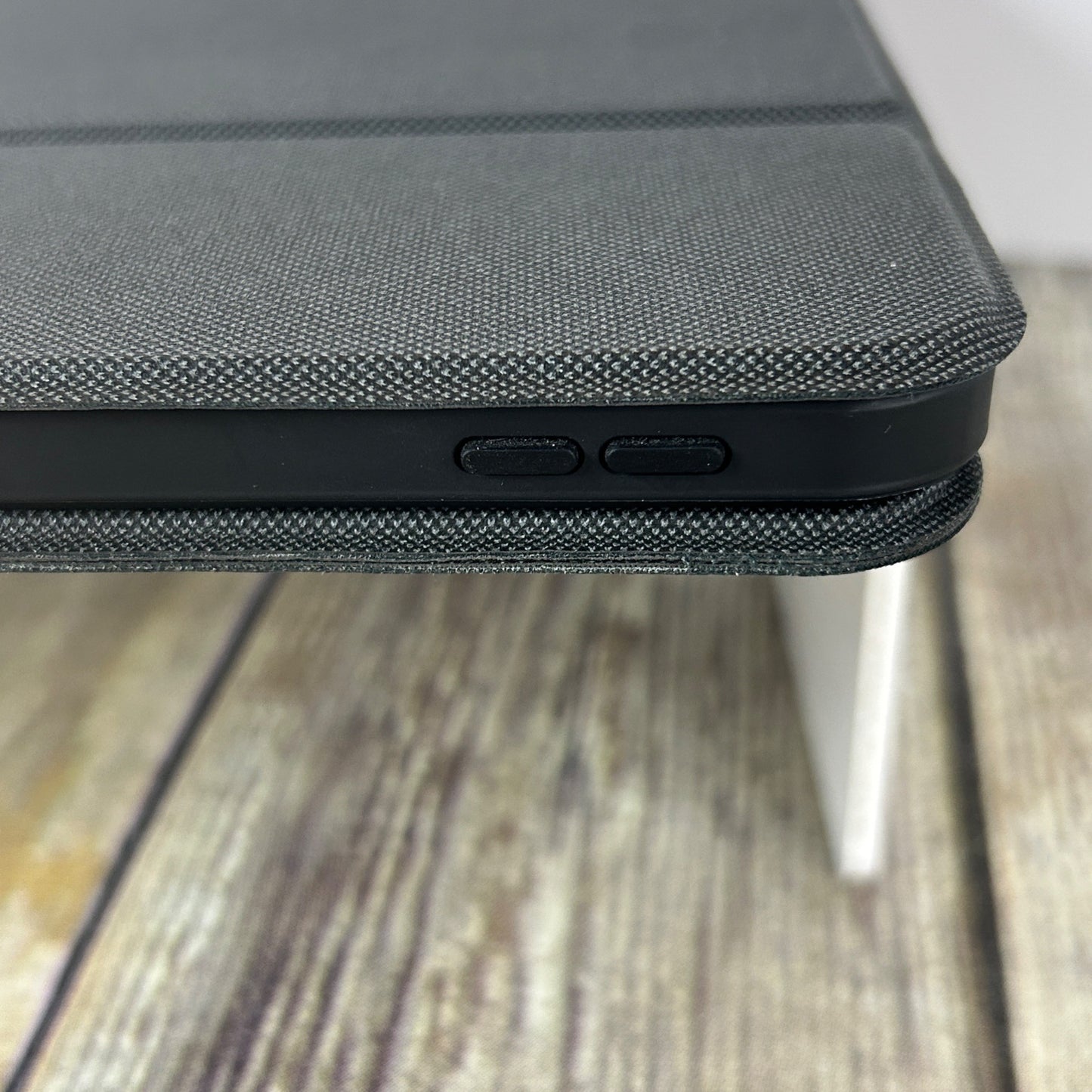 Infiland 360° Rotating Black Crystal Acrylic Transparent Back Protective Case For iPad Pro 12.9 Inch