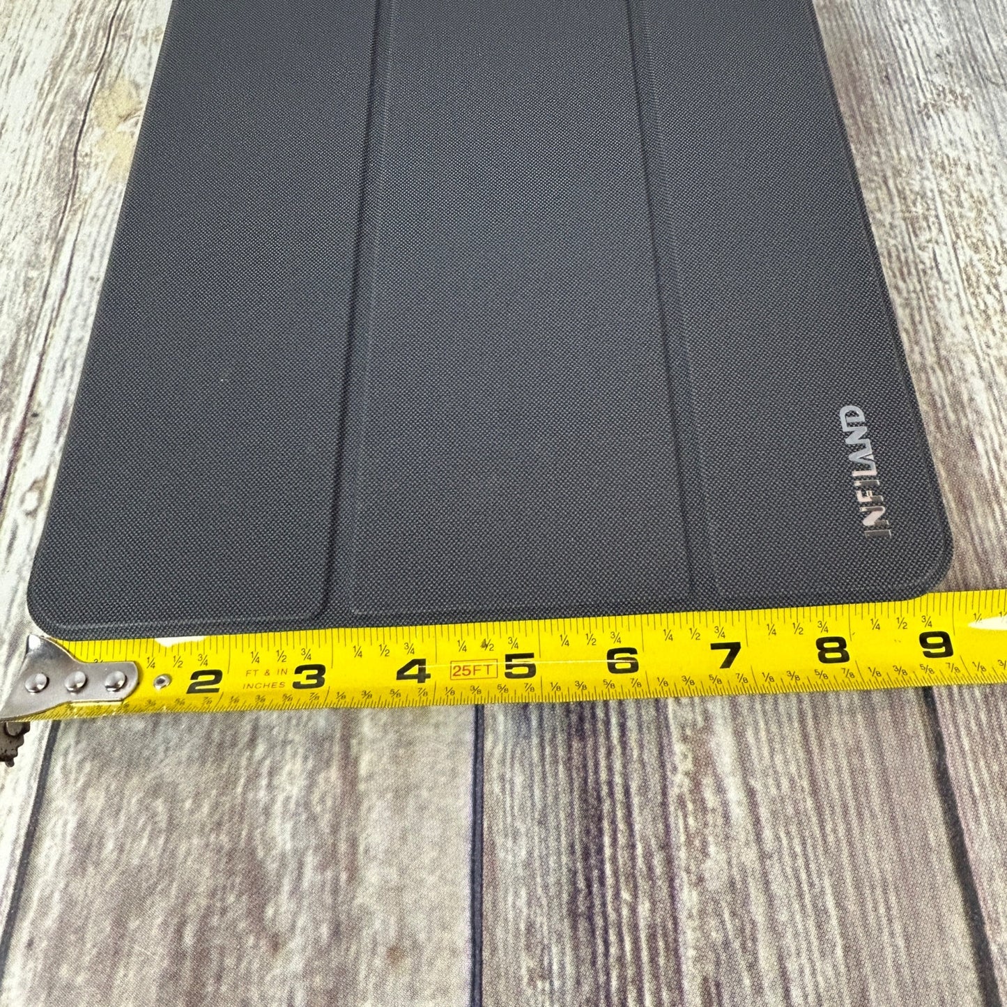 Infiland 360° Rotating Black Crystal Acrylic Transparent Back Protective Case For iPad Pro 12.9 Inch